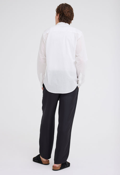 Jac+Jack Folded Collar Cotton Shirt - White